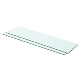 Rafturi, 2 buc., 60 x 12 cm, panouri sticla transparenta GartenMobel Dekor