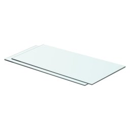 Rafturi, 2 buc., 60 x 25 cm, panouri sticla transparenta GartenMobel Dekor