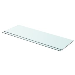 Rafturi, 2 buc., 80 x 25 cm, panouri sticla transparenta GartenMobel Dekor