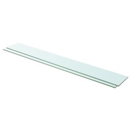 Rafturi, 2 buc., 110 x 15 cm, panouri sticla transparenta GartenMobel Dekor