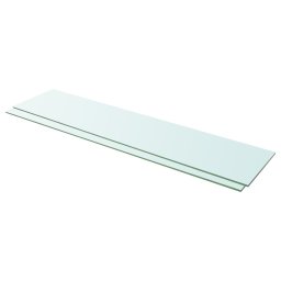 Rafturi, 2 buc., 110 x 25 cm, panouri sticla transparenta GartenMobel Dekor