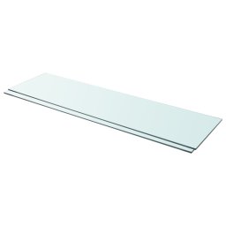 Rafturi, 2 buc., 110 x 30 cm, panouri sticla transparenta GartenMobel Dekor