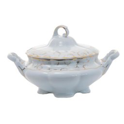 VIVIEN DECOR AUR - Supiera cu capac portelan 2800 ml