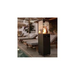 Șemineu de exterior pe gaz Planika Faro GAS 142x36 cm 8kW negru + capac de protecție
