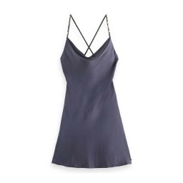 SCOTCH & SODA Rochie Cowl Neck Mini With Sequins Straps 177513 SC0005 antra