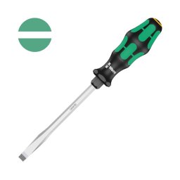 surubelnita dreapta 9 150 mm WERA 334 SK Lasertip cu tija hexagonala, hexagon pentru strangere cu cheie si maner Kraftform Plus antirostogolire 05007676001