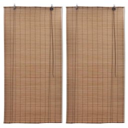 Jaluzele din bambus tip rulou, 2 buc., maro, 100 x 160 cm GartenMobel Dekor