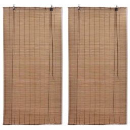 Jaluzele din bambus tip rulou, 2 buc., maro, 120 x 220 cm GartenMobel Dekor