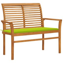 Banca gradina, perna verde, 112 cm, lemn masiv tec GartenMobel Dekor