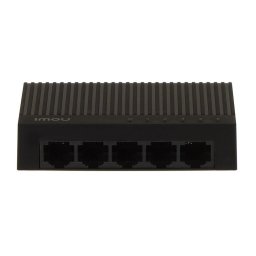 Switch Switch cu 5 porturi 100Mbps RJ45 Imou SF105C, 1 Gbps, 2000 Mac, fara management, Negru