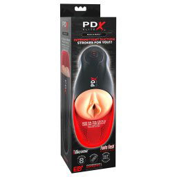 PDX Elite Fuck-O-Matic - masturbator cu ventuză și acumulator, vagin artificial
