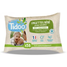 Servetele umede piele sensibila, fara parfum Tidoo