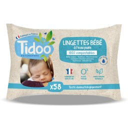 Servetele umede cu apa pura Tidoo