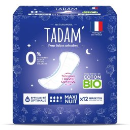 Absorbante BIO pentru scurgeri si incontinenta urinara usoara Noapte Tadam