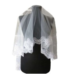Voal Mireasa, model deosebit cu broderie – ILIF402026
