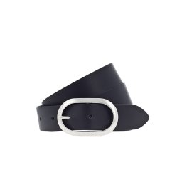 VANZETTI Curea 'Oval 3cm' negru / argintiu