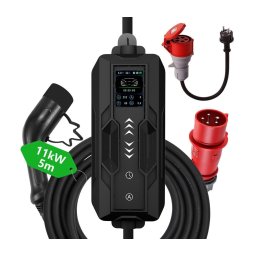 Immax - Stație de încărcare EV 16A/380V + priză 230V, 5m + husă