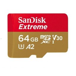 Card memorie Sandisk EXTREME SDSQXA2-064G-GN6AA Micro SDXC 64GB, clasa 10 A2 UHS-I, 160MB/s, adaptor