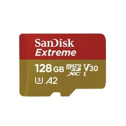 Card memorie Sandisk EXTREME SDSQXA1-128G-GN6MA Micro SDXC 128GB, clasa 10 A2 UHS-I, 160MB/s, adaptor