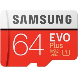 Card memorie Samsung 64GB MicroSDXC EVO Plus, microSD, UHS-1 (U1), (2020), Clasa 10 + Adaptor SD