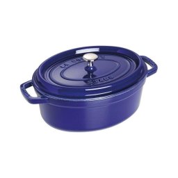Staub Oval Cocotte, 29cm cast iron, dark blue