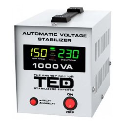 Stabilizator retea maxim 1000VA-AVR LCD 2 iesiri schuko TED000040