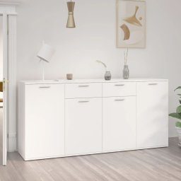 Servanta, alb, 160x36x75 cm, lemn prelucrat GartenMobel Dekor