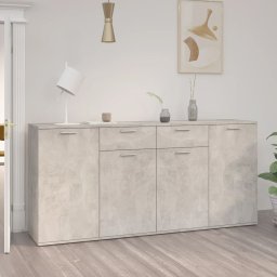 Servanta, gri beton, 160x36x75 cm, lemn prelucrat GartenMobel Dekor