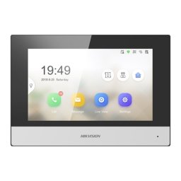 Monitor videointerfon Touch Screen TFT LCD 7 inch conectare 2 fire Wifi - Hikvision DS-KH6320Y-WTE2