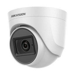Cameră analog turret, 5 MP, Hikvision, IR 20 m, microfon, ieșire 4 în 1, lentilă 2,8 mm, DS-2CE76H0T-ITPFS-2,8mm