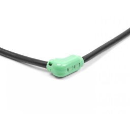 Set 8 buc clips pentru indoire cablu unghi 90 grade Verde, Delock 88125