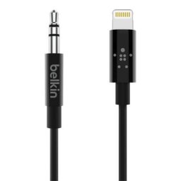 AV10172bt03-BLK Jack 3.5 mm/Lightning 0.9 m Negru