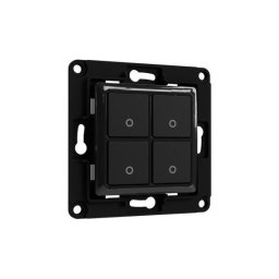 Intrerupator de perete, 4 buc, Negru