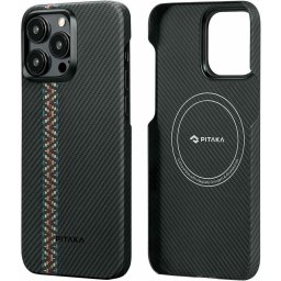 Husa Husa Pitaka MagEZ 4, Aramida 600D, pentru iPhone 15 Pro, MagSafe, Rhapsody