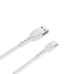 Husa Lemontti Cablu USB A la Type-C, 0.5m, Alb