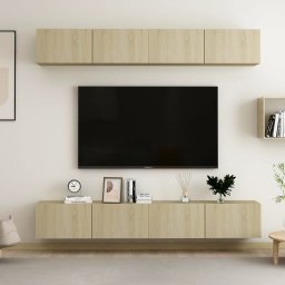 Dulapuri TV, 4 buc., stejar sonoma, 100x30x30 cm lemn prelucrat GartenMobel Dekor
