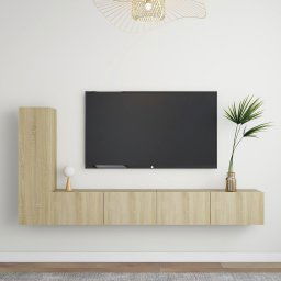 Set de dulapuri TV, 3 piese, stejar sonoma, lemn prelucrat GartenMobel Dekor