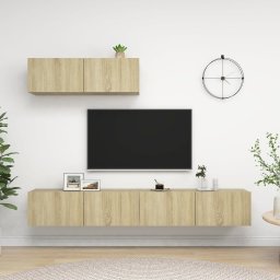 Dulapuri TV, 3 buc., stejar sonoma, lemn prelucrat GartenMobel Dekor