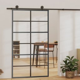 Usa glisanta cu set feronerie, 102x205 cm, sticla ESG/aluminiu GartenMobel Dekor