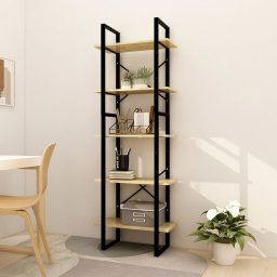 Biblioteca cu 5 rafturi, 60x30x175 cm, lemn masiv de pin GartenMobel Dekor