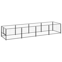 Padoc pentru caini, negru, 4 m², otel GartenMobel Dekor