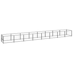 Padoc pentru caini, negru, 8 m², otel GartenMobel Dekor