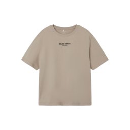 NAME IT Tricou 'Brody' bej închis / negru