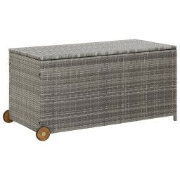Lada depozitare gradina, gri deschis, 120x65x61 cm, poliratan GartenMobel Dekor