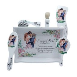Set 2in1 Gatit Mireasa si Mire, Imbratisare, model personalizat, 6 piese - FEIS403003