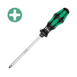 surubelnita Phillips PH3 150 mm WERA 350 SK Lasertip cu tija hexagonala, hexagon pentru strangere cu cheie si maner Kraftform Plus antirostogolire 05008753001