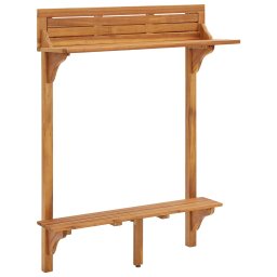 Masa de bar pentru balcon, 90x37x122,5 cm, lemn masiv de acacia GartenMobel Dekor
