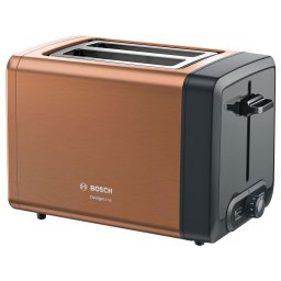 Prajitor paine compact BOSCH TAT4P429 DesignLine, 2 felii, 970 W, cupru