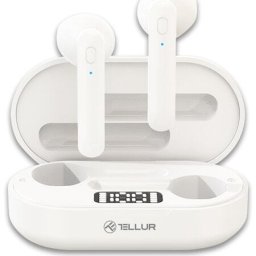 Casti Bluetooth Tellur Flip TWS, alb