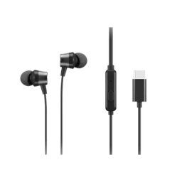 Casti cu microfon Lenovo 4XD1J77351, USB-C, Negru
